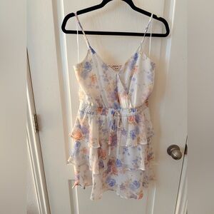 Floral Ruffle Dress with Spaghetti Straps